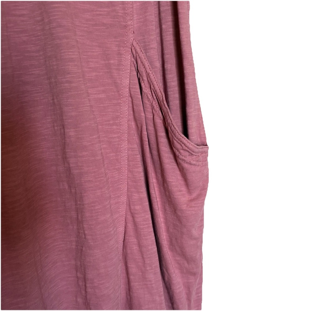 Daily Practice Anthropologie Flutter Sleeve Tee Dress Cotton in Dried Coral SZ M - Picture 9 of 15